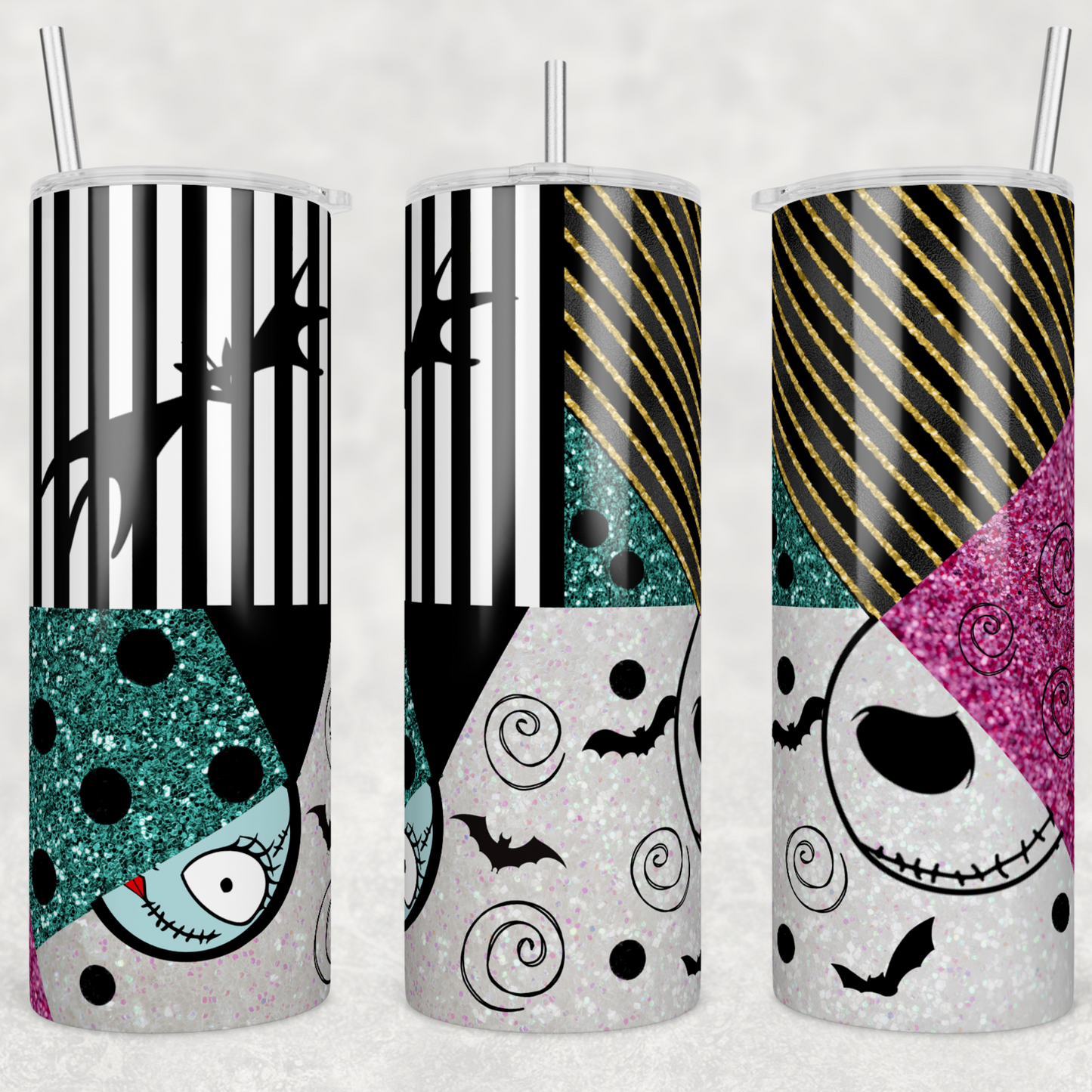 Mr and Mrs Skeleton Tumbler