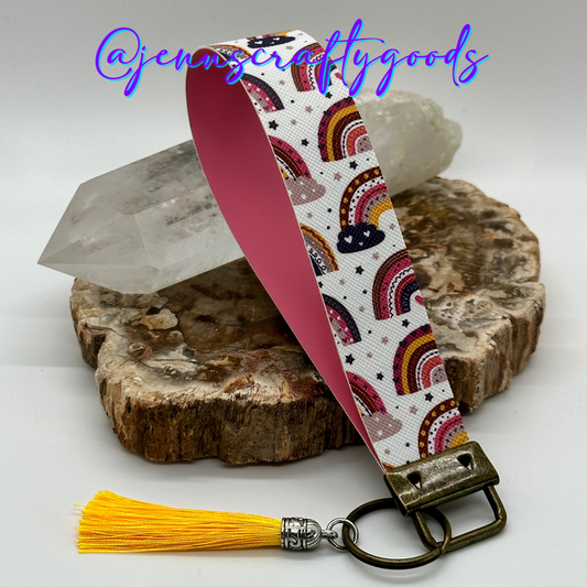 Boho Rainbow Wristlet