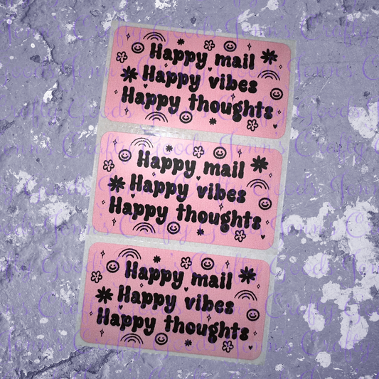 Happy Mail Happy Vibes Stickers