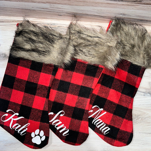 Buffalo Plaid Christmas Stocking