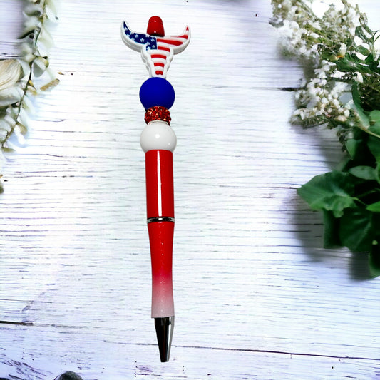 American Longhorn Beaded Pen