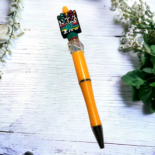 Aztec Crayons Beaded Pen