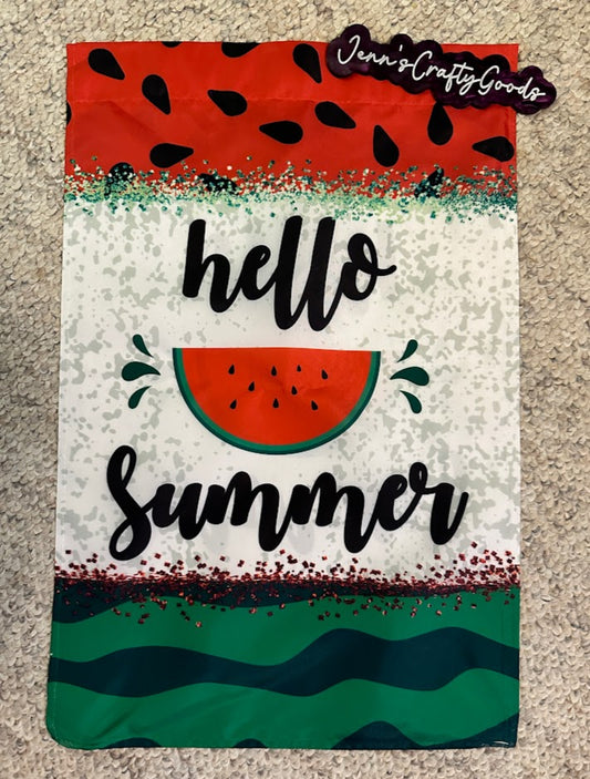 Hello Summer Garden Flag