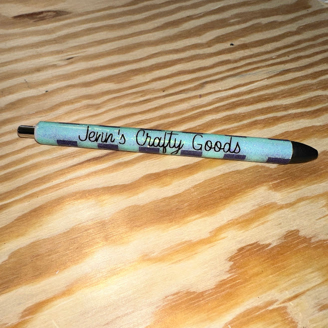 Checkered Glitter Pen