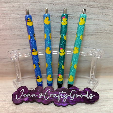 Duckie Family Glitter Pen Set