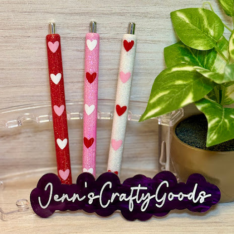 Valentine's Heart Glitter Pen Set